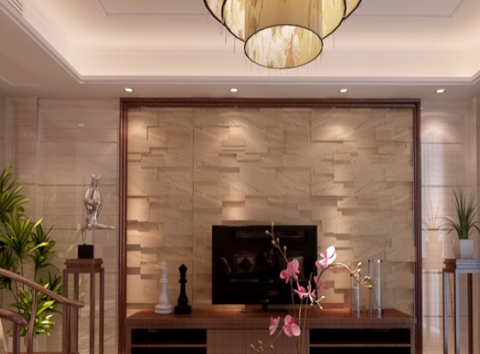 天津日式裝修,砂岩背景牆